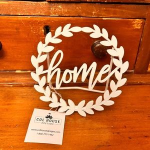 New White Home Metal Shelf Sitter farmhouse decor